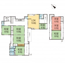 越前市矢放町、中古一戸建ての間取り画像です