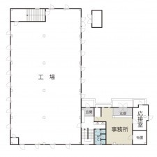 鯖江市南井町、収益物件/工場の間取り画像です
