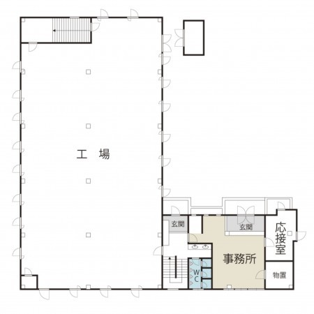 鯖江市南井町、収益物件/工場の間取り画像です