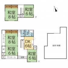 越前市寺地町、中古一戸建ての間取り画像です