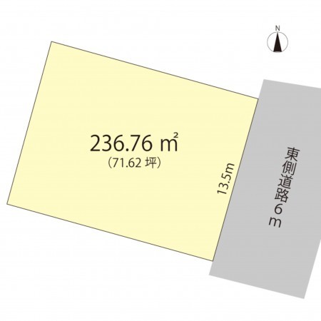 鯖江市御幸町、土地の間取り画像です