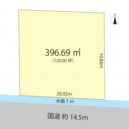 鯖江市石田上町、土地の間取り画像です