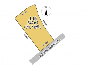 越前市新保町、土地の間取り画像です