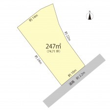 越前市新保町、土地の間取り画像です