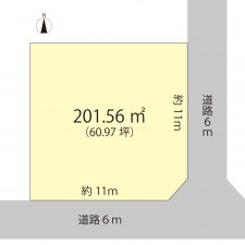 鯖江市下野田町、土地の間取り画像です