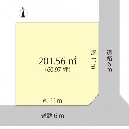 鯖江市下野田町、土地の間取り画像です