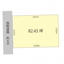 越前市村国、土地の間取り画像です