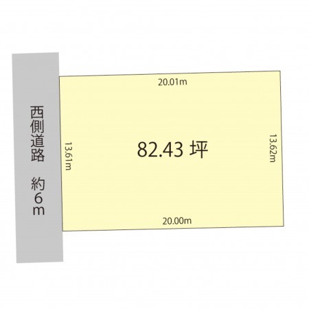 越前市村国、土地の間取り画像です