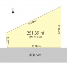 越前市小野谷町、土地の間取り画像です