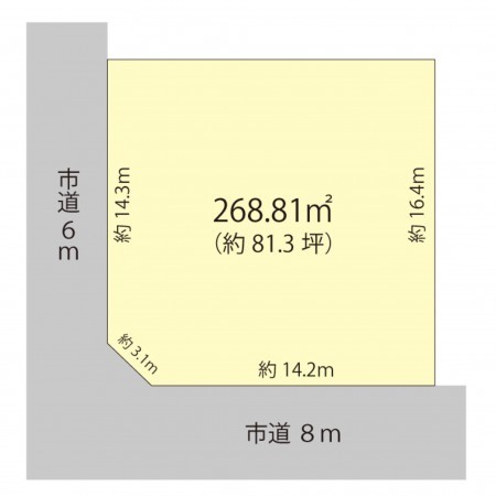 越前市向が丘町、土地の間取り画像です