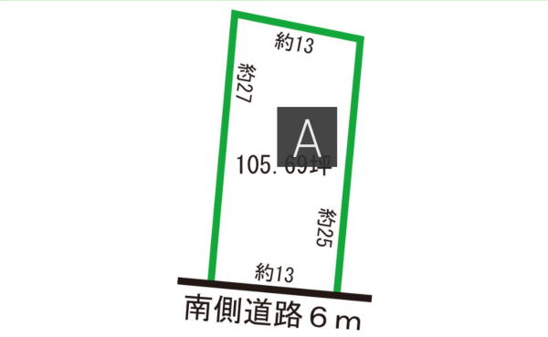 鯖江市糺町、土地の間取り画像です