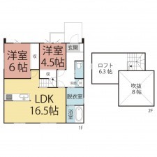 越前市広瀬町、新築一戸建ての間取り画像です