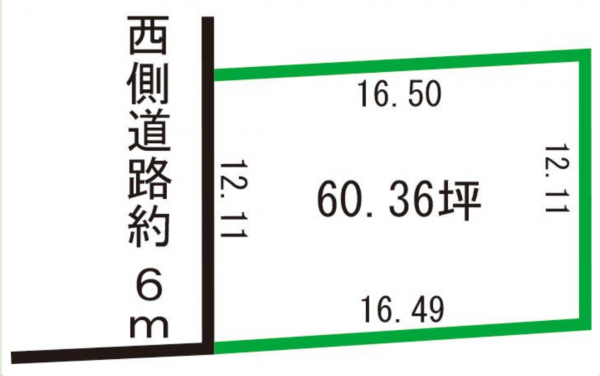 越前市国高、土地の間取り画像です