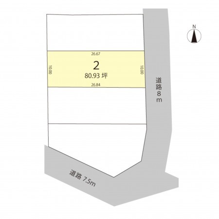 越前市池泉町、土地の間取り画像です