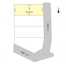 越前市池泉町、土地の間取り画像です