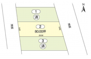 越前市四郎丸町、土地の間取り画像です