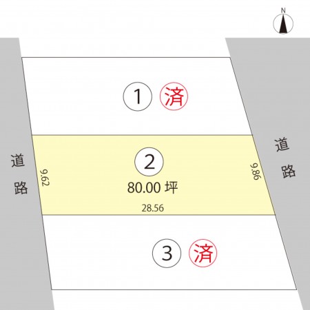 越前市四郎丸町、土地の間取り画像です