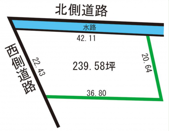 越前市今宿町、土地の間取り画像です