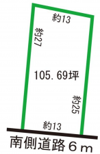 鯖江市糺町、土地の間取り画像です