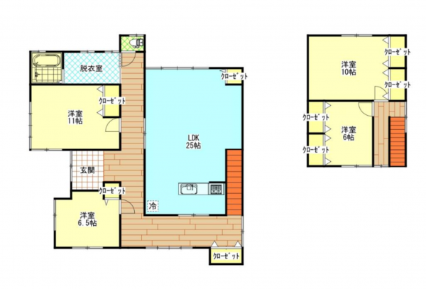 鯖江市戸口町、中古一戸建ての間取り画像です