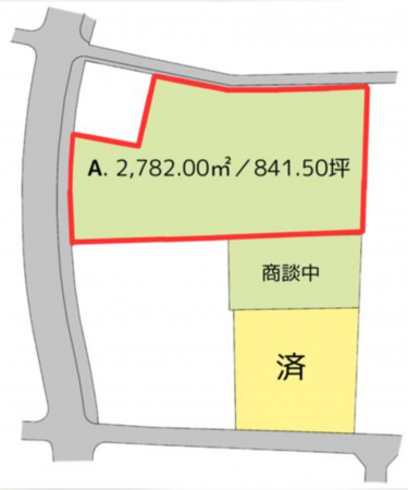 鯖江市上河端町、土地の間取り画像です