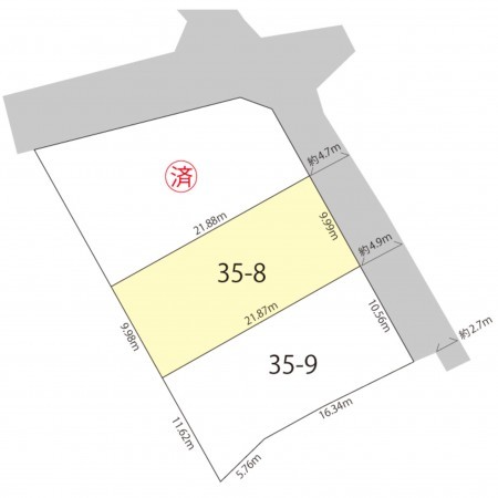 鯖江市糺町、土地の間取り画像です