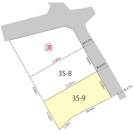 鯖江市糺町、土地の間取り画像です