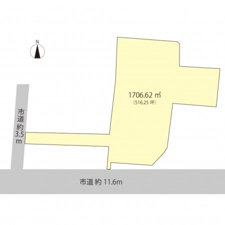 越前市粟田部町、土地の間取り画像です