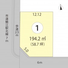 鯖江市水落町、土地の間取り画像です