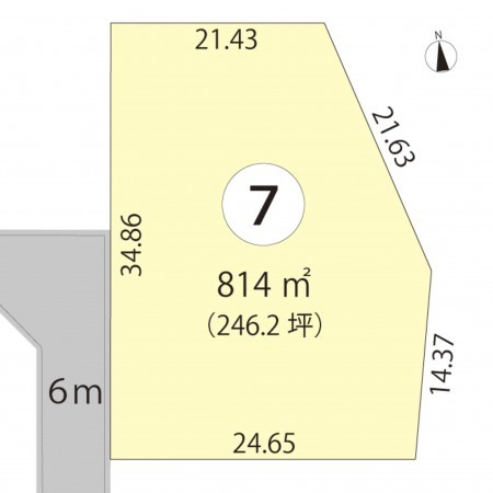 鯖江市水落町、土地の間取り画像です