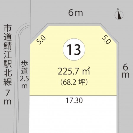 鯖江市水落町、土地の間取り画像です
