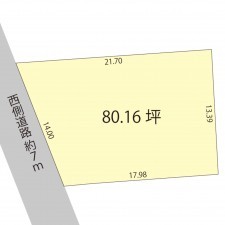 鯖江市つつじケ丘町、土地の間取り画像です