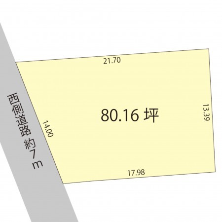 鯖江市つつじケ丘町、土地の間取り画像です