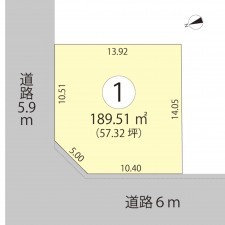 鯖江市水落町、土地の間取り画像です