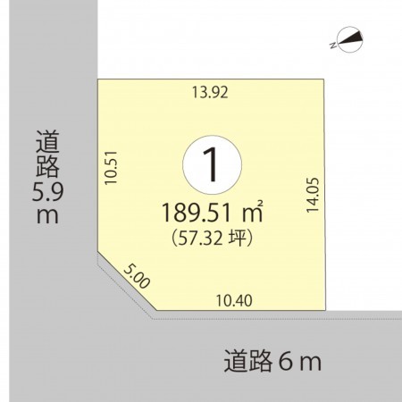 鯖江市水落町、土地の間取り画像です