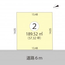 鯖江市水落町、土地の間取り画像です