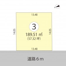鯖江市水落町、土地の間取り画像です