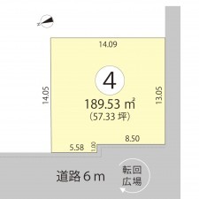 鯖江市水落町、土地の間取り画像です