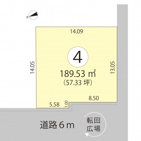 鯖江市水落町、土地の間取り画像です