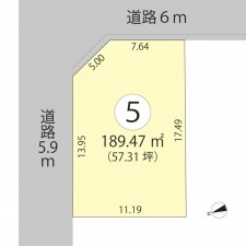 鯖江市水落町、土地の間取り画像です
