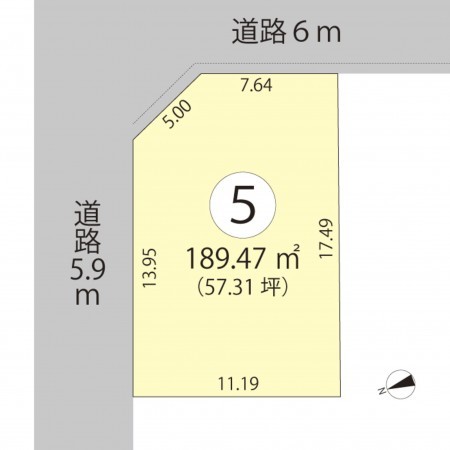 鯖江市水落町、土地の間取り画像です