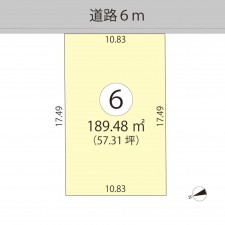 鯖江市水落町、土地の間取り画像です