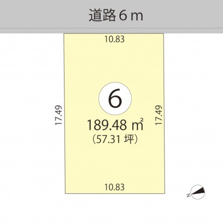 鯖江市水落町、土地の間取り画像です