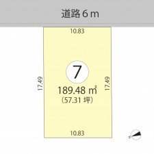 鯖江市水落町、土地の間取り画像です