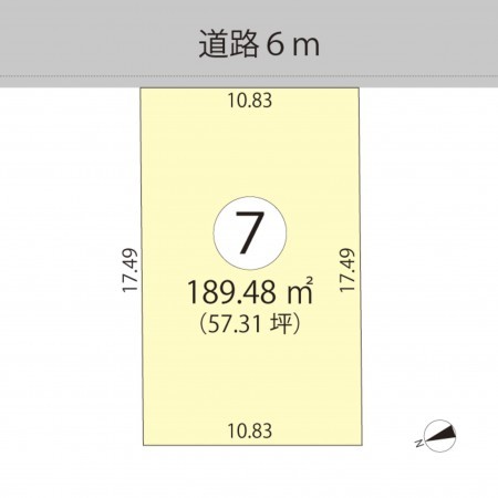鯖江市水落町、土地の間取り画像です