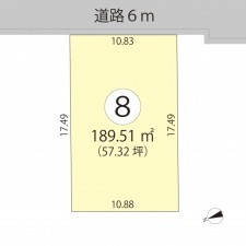 鯖江市水落町、土地の間取り画像です