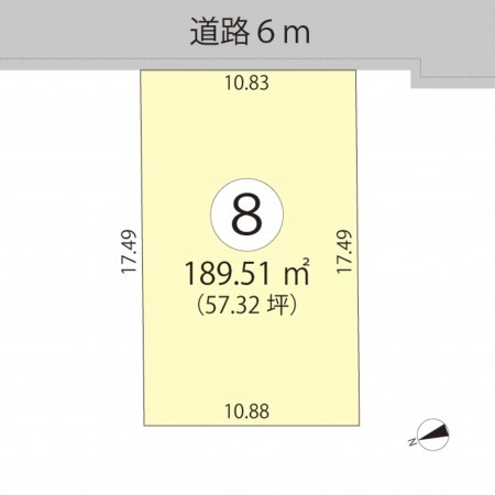 鯖江市水落町、土地の間取り画像です