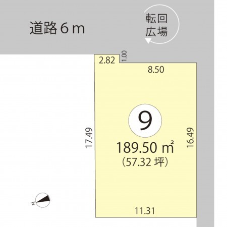 鯖江市水落町、土地の間取り画像です