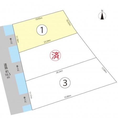 越前市行松町、土地の間取り画像です
