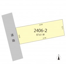 越前市平出、土地の間取り画像です